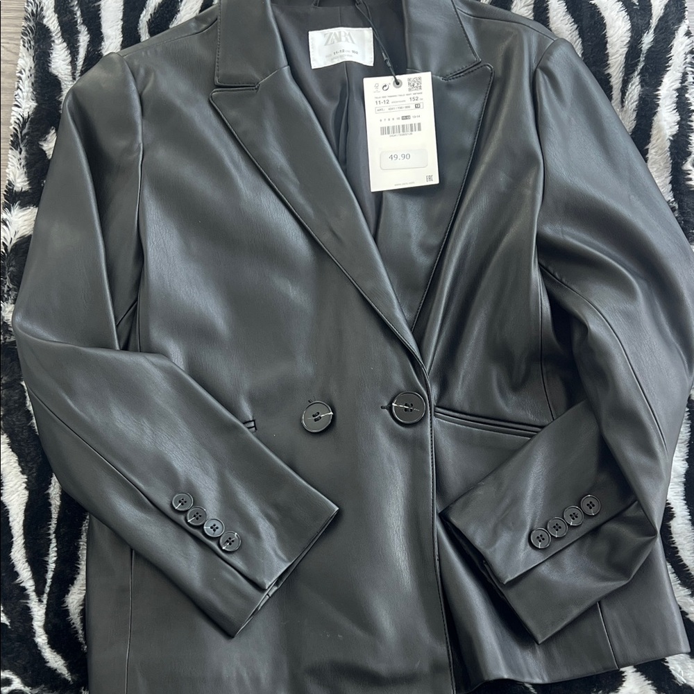 Zara Girls Black Blazer Jacket